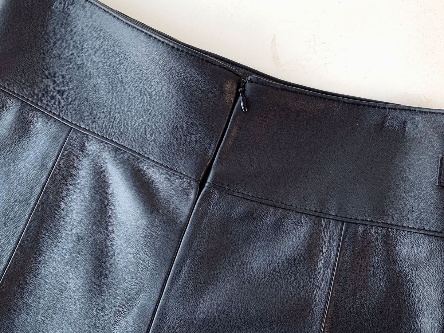 Women’s Genuine Leather High Waist Midi Skirt