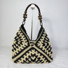 Woven straw tote bag for beach holidays