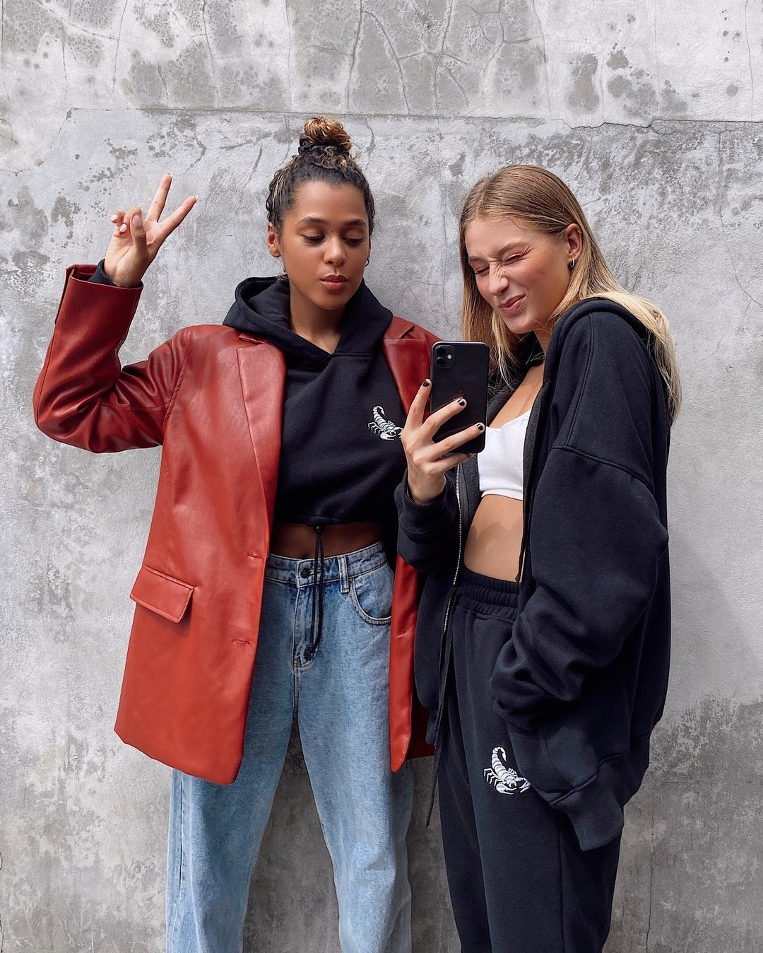 Women's faux leather blazer jacket