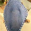 Woven Summer Tote Bag With Bamboo Handle