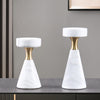 Luxury Marble Candlestick Holder with Gold Accent