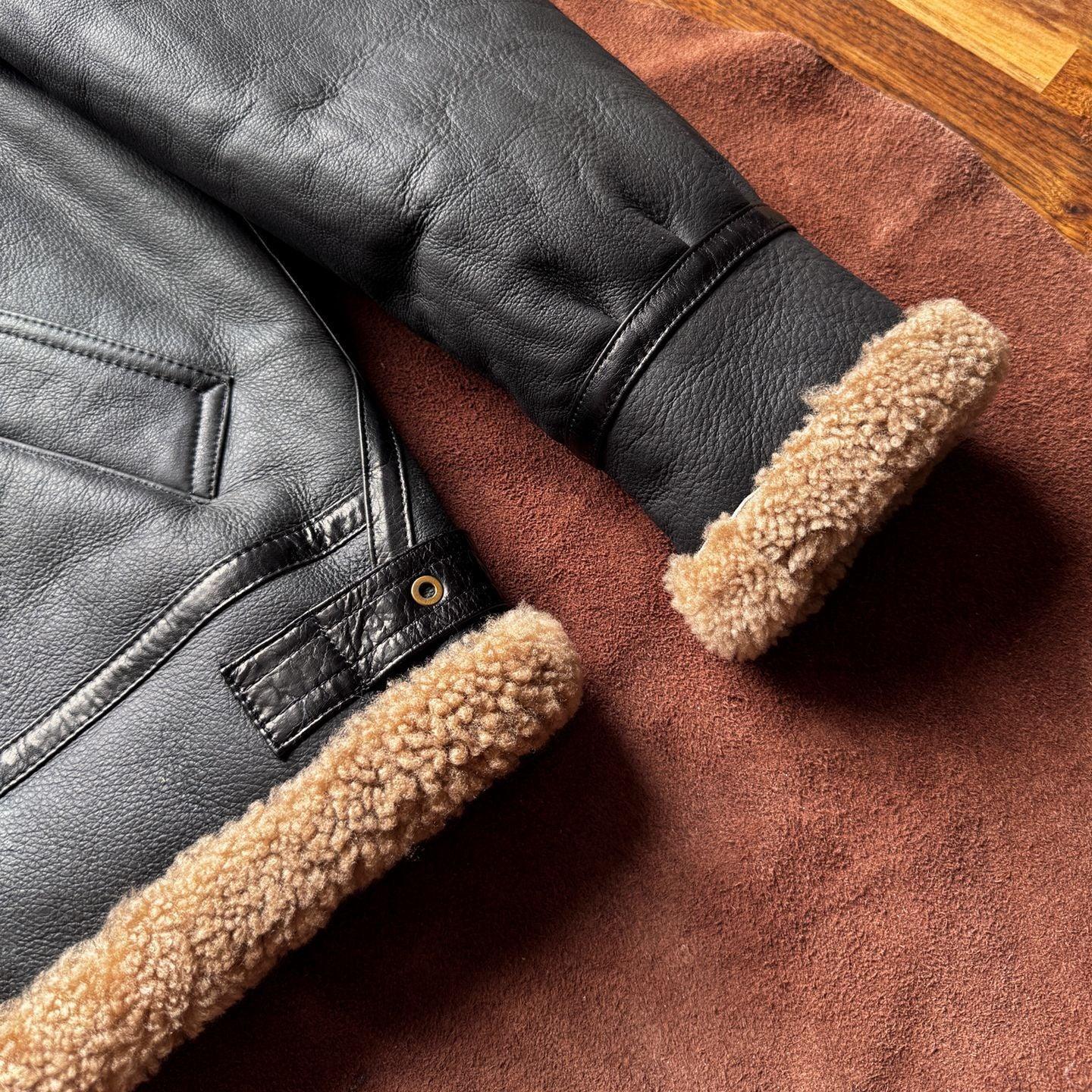 Men Real Shearling Jacket Winter Coat for Men
