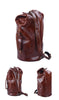 Real Dark Leather Holdall Bag