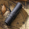 Retro cowhide roll up leather pencil case 5