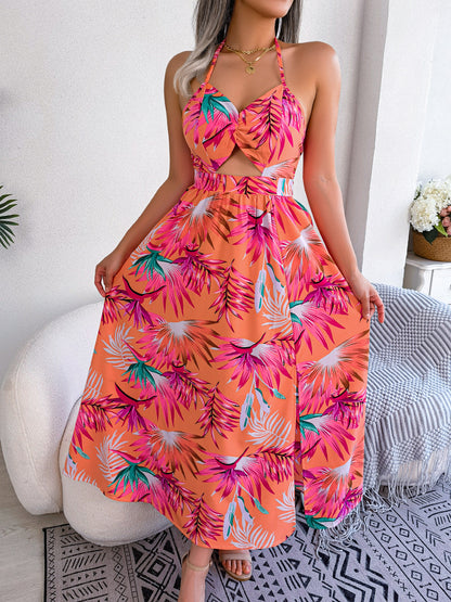 Off Shoulder Dress With Slit Hem