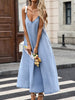 Denim Overall Dress With Pocket