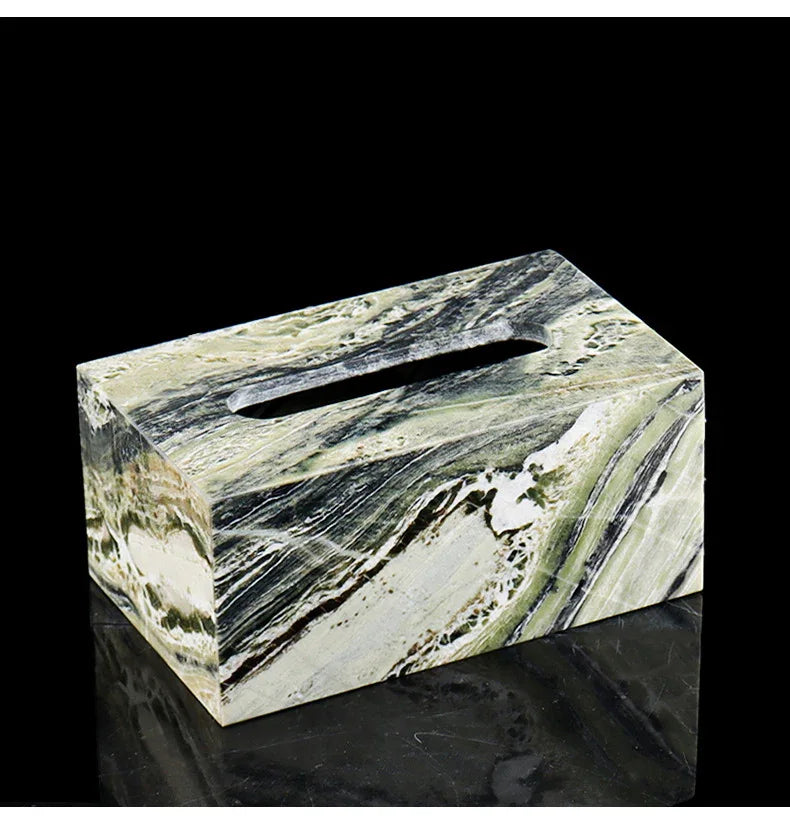 Natural Marble Rectangular Tissue Box Holder