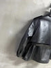 Moto Bomber Women Leather Jacket with Belted Waist