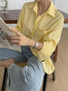 Women Drop Shoulder Button Down Shirt