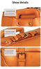Genuine Leather Trolley Suitcase 20 Inch Cowhide Carry-On Luggage