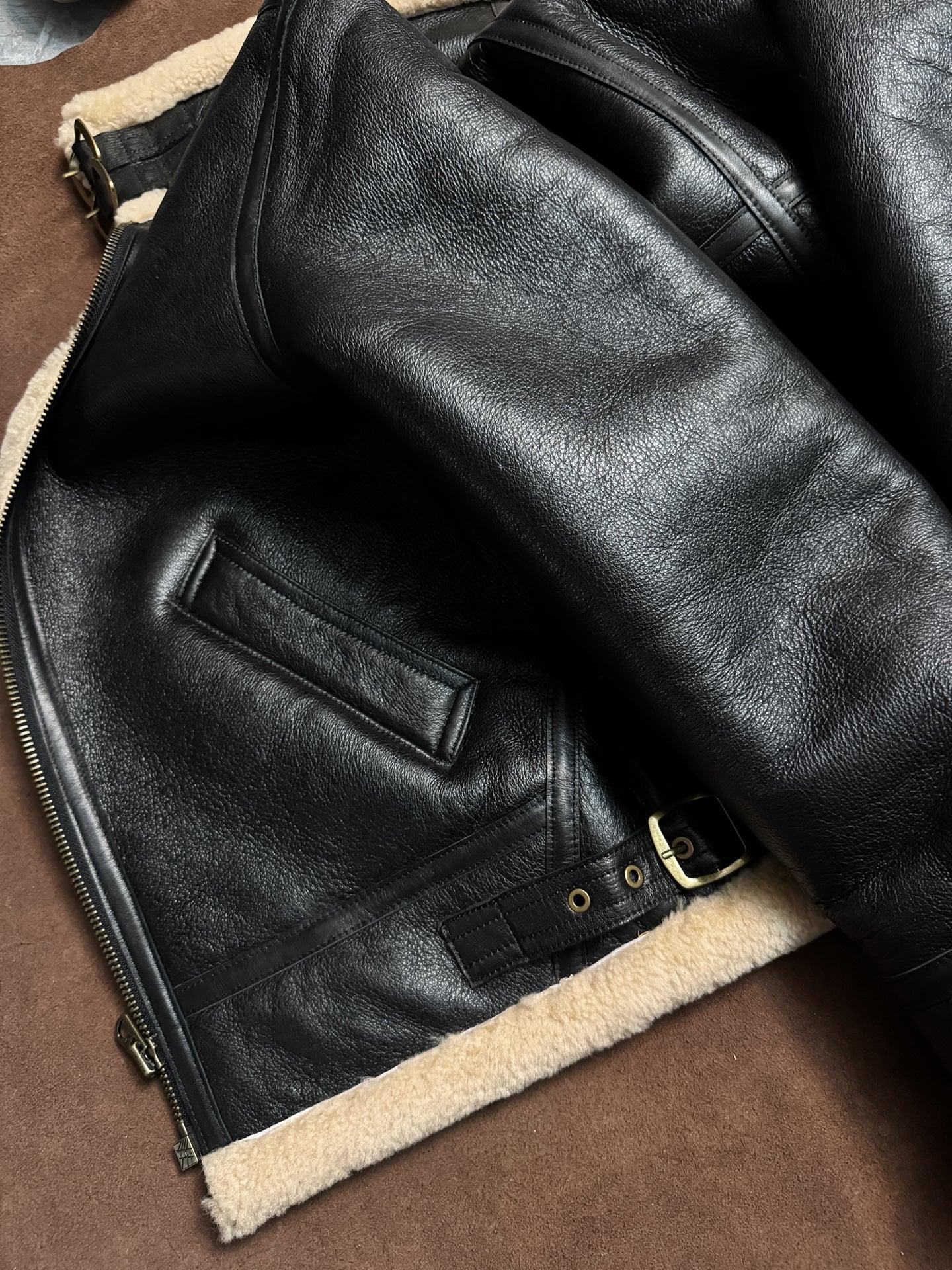 Men’s Shearling Aviator Leather Jacket