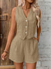 womens 2 piece summer sets vest and shorts