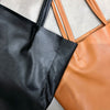 women large leather shoulder tote bag for work
