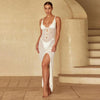 Women’s Knit Beach Maxi Dress with Halter Neck
