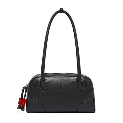 Women's Leather Shoulder Bag with Long Strap