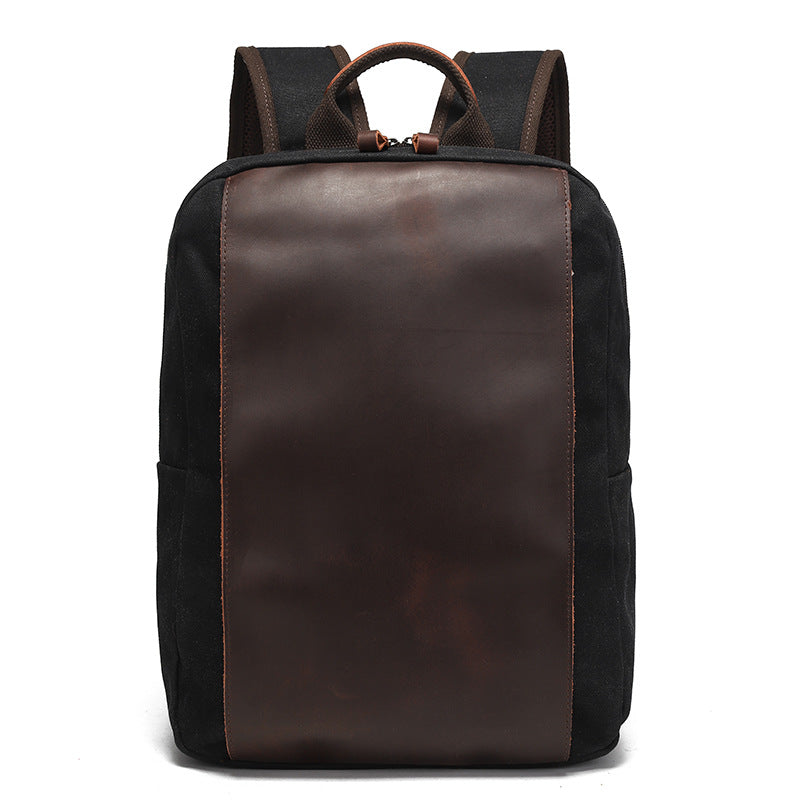 Canvas Laptop Backpack with Luggage Sleeve and 15.6 Inch Storage
