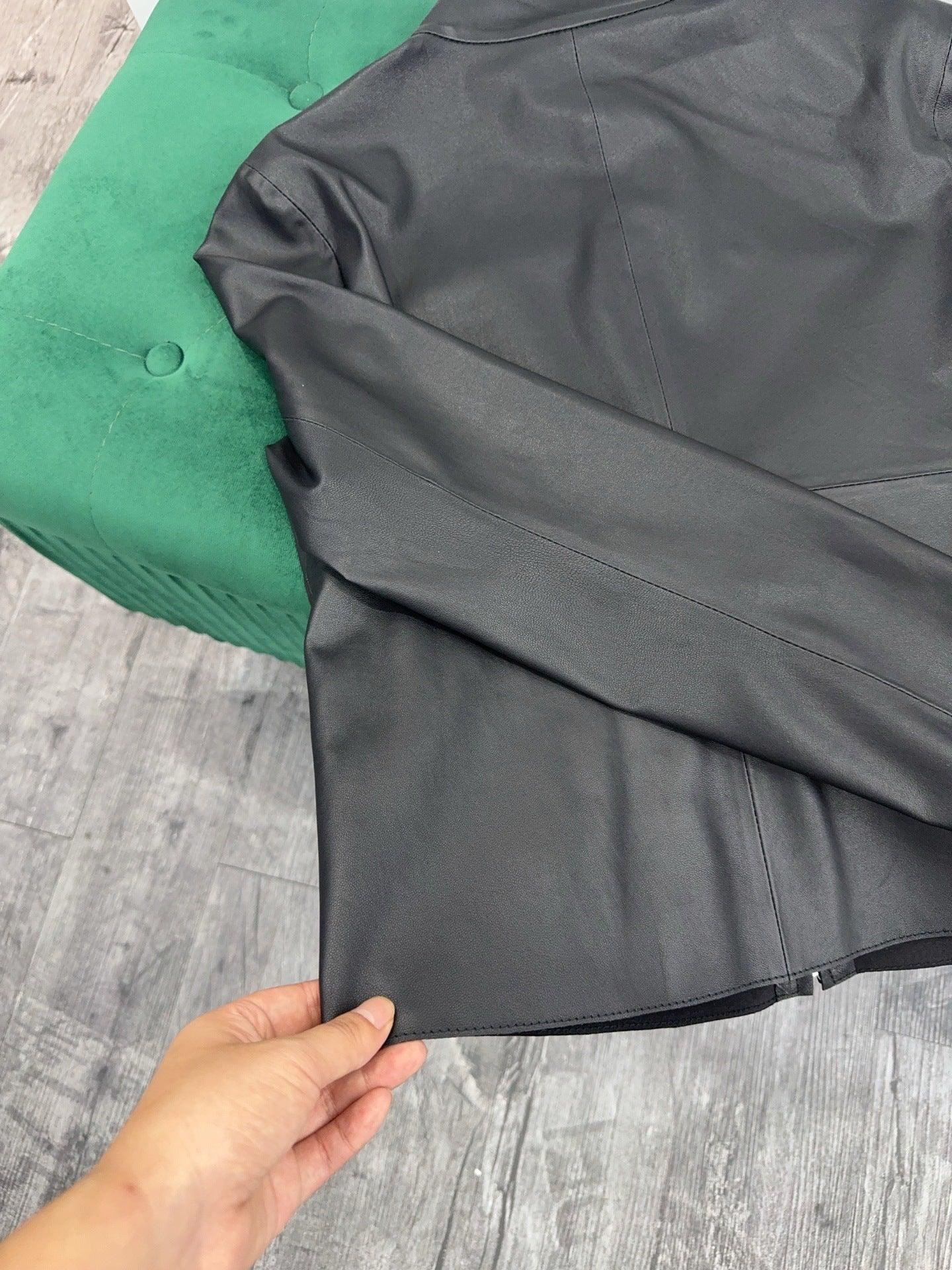 High elasticity leather yoga jacket for women