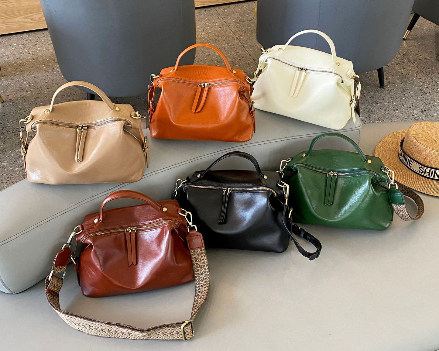 Women Leather Dumpling Crossbody Bag