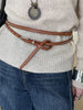 Double Layer Studded Belt for Women with Rivets