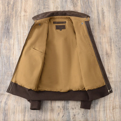 Men Brown A2 Cowhide Flight Leather Jacket