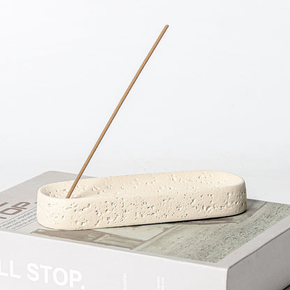 Incense Stick Holder in Textured Cement for Minimalist Home Decor