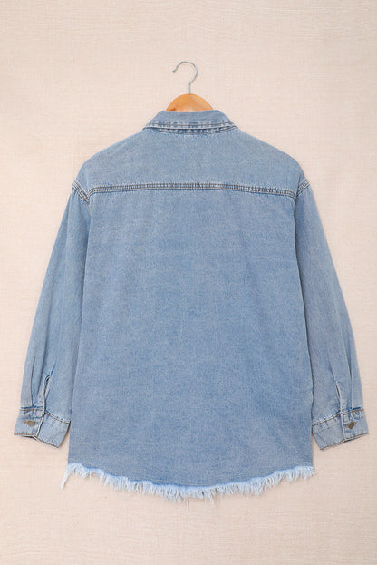 Oversized Washed Denim Jacket Women Streetwear
