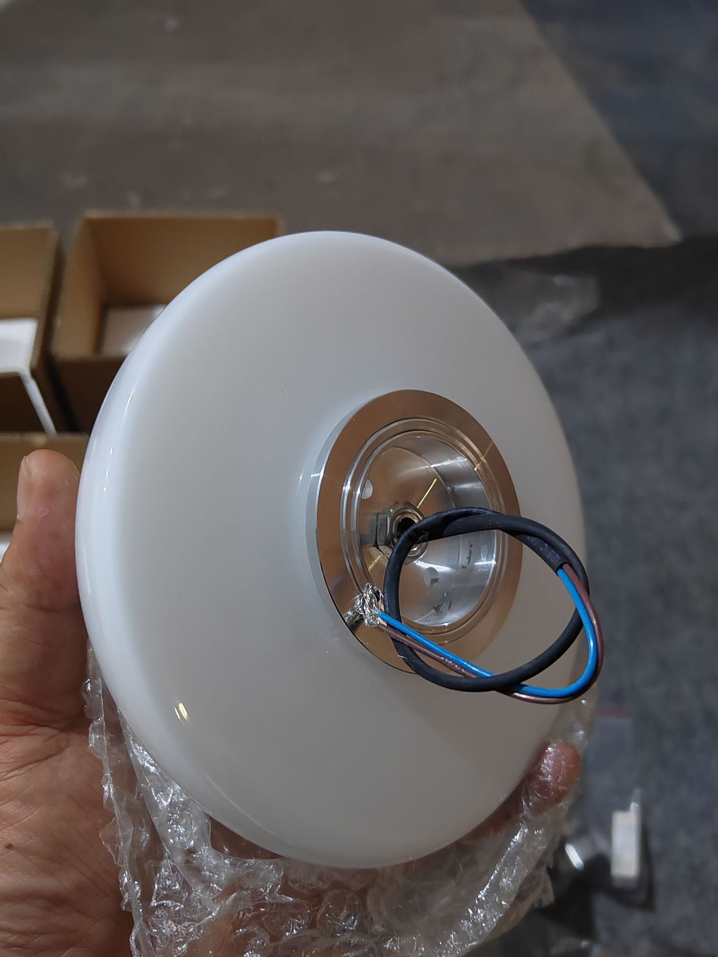 Nordic Round Glass Wall Lamp Minimalist Hemisphere Wall Light