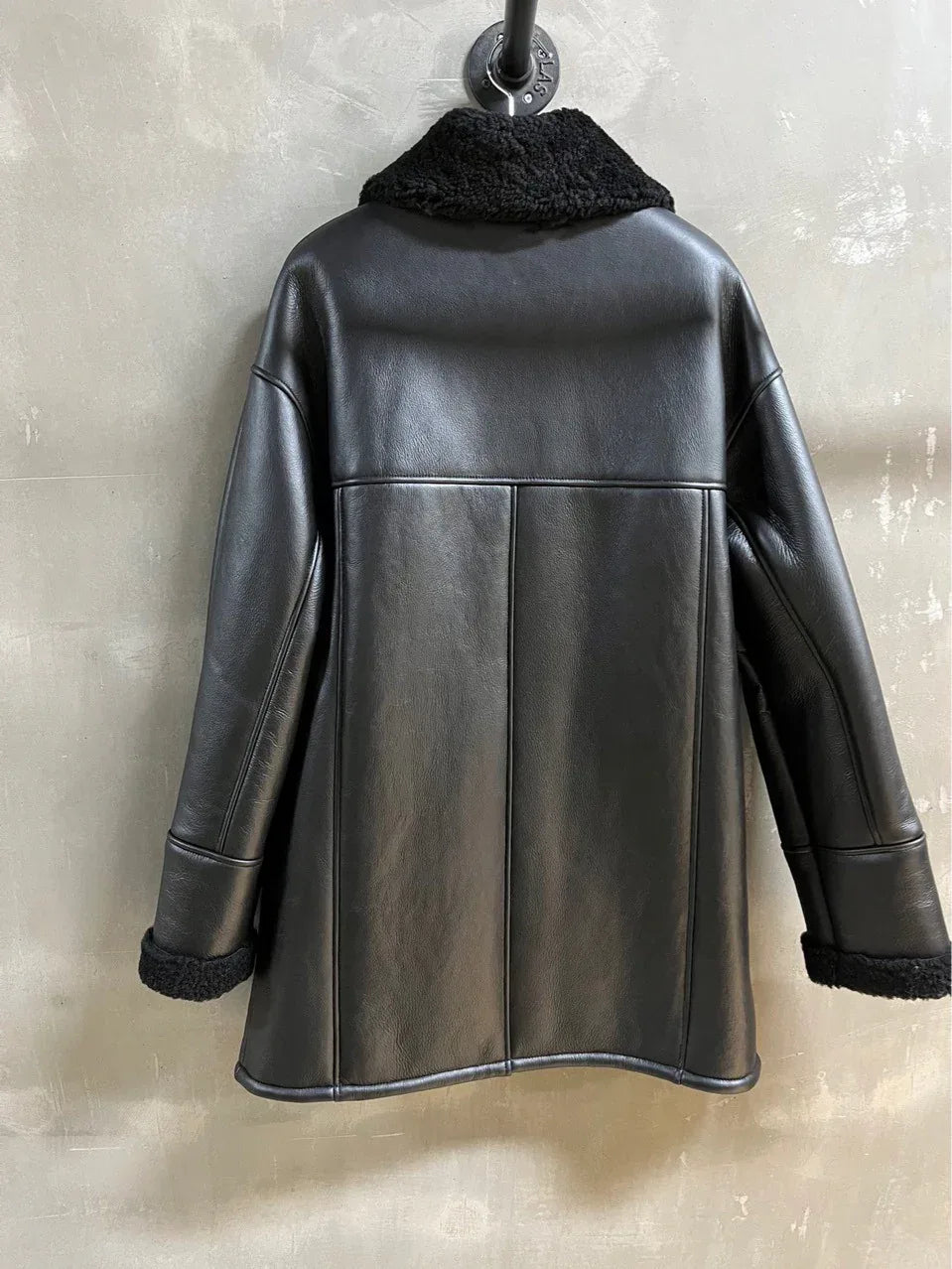 Women’s Mid-Length Genuine Shearling Leather Coat