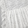 Women’s Sheer Lace High Slit Ruffled White Midi Skirt