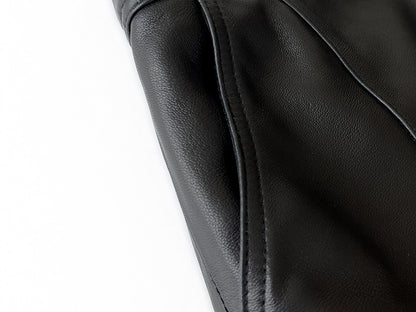 Women’s Leather High Waist Shorts Wide Leg