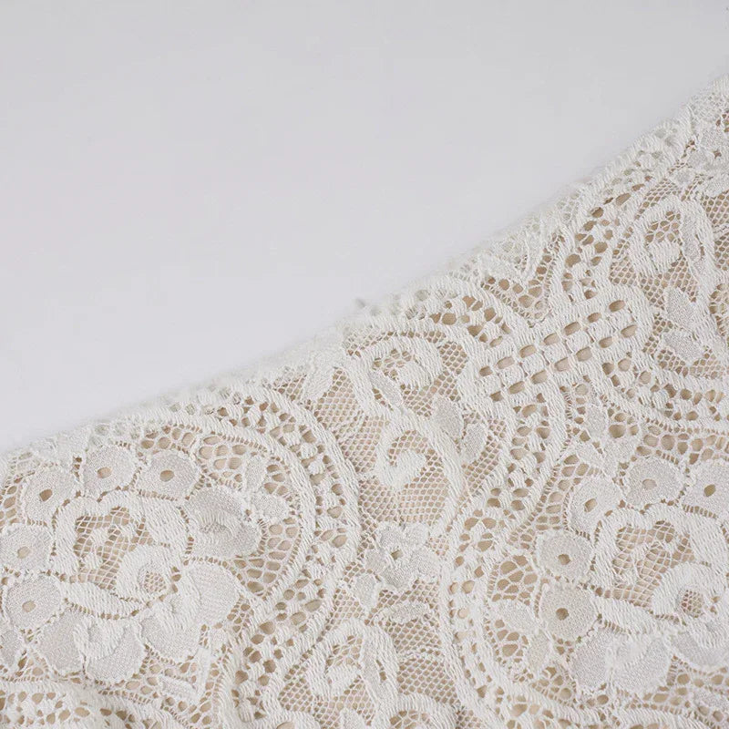 Boho off shoulder lace western mini dress