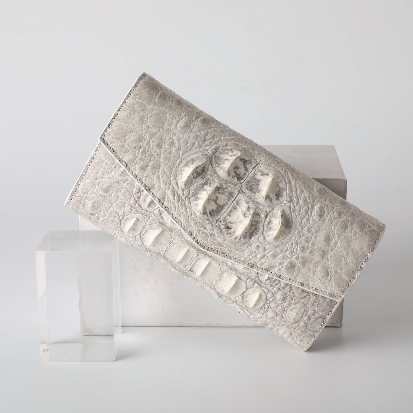 Women Crocodile Leather Wallet Long Clutch Purse