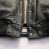 Men’s Black Leather Bomber Jacket with Real Shearling Collar
