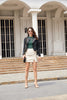 Women’s Faux Leather Motorcycle Jacket with Belt