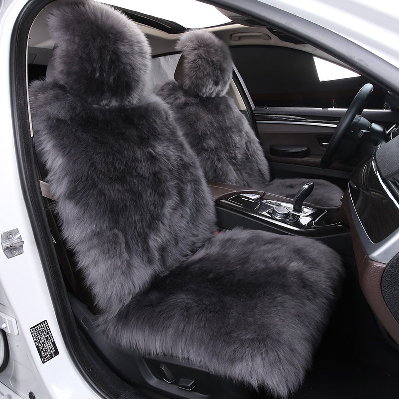 Genuine Sheepskin Car Seat Covers with Long Plush Wool