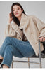 Short Mink Fur Coat Women Double Breasted Winter Jacket