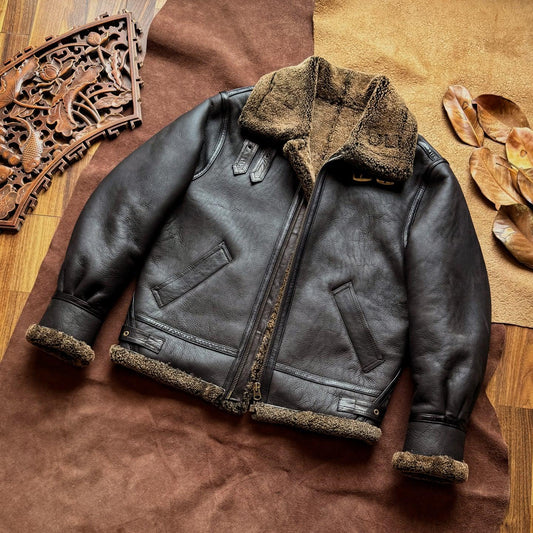 Men’s Real Shearling Bomber Leather Jacket