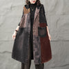 Patchwork Hooded Sleeveless Denim Dress for Women