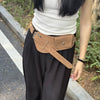Waist Bag for Women in Faux Suede Wide Belt Style