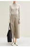 High Rise Leather Elephant Style Pants Straight Leg Midi Culotte