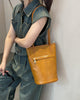 Women’s Leather Shoulder Bucket Purse