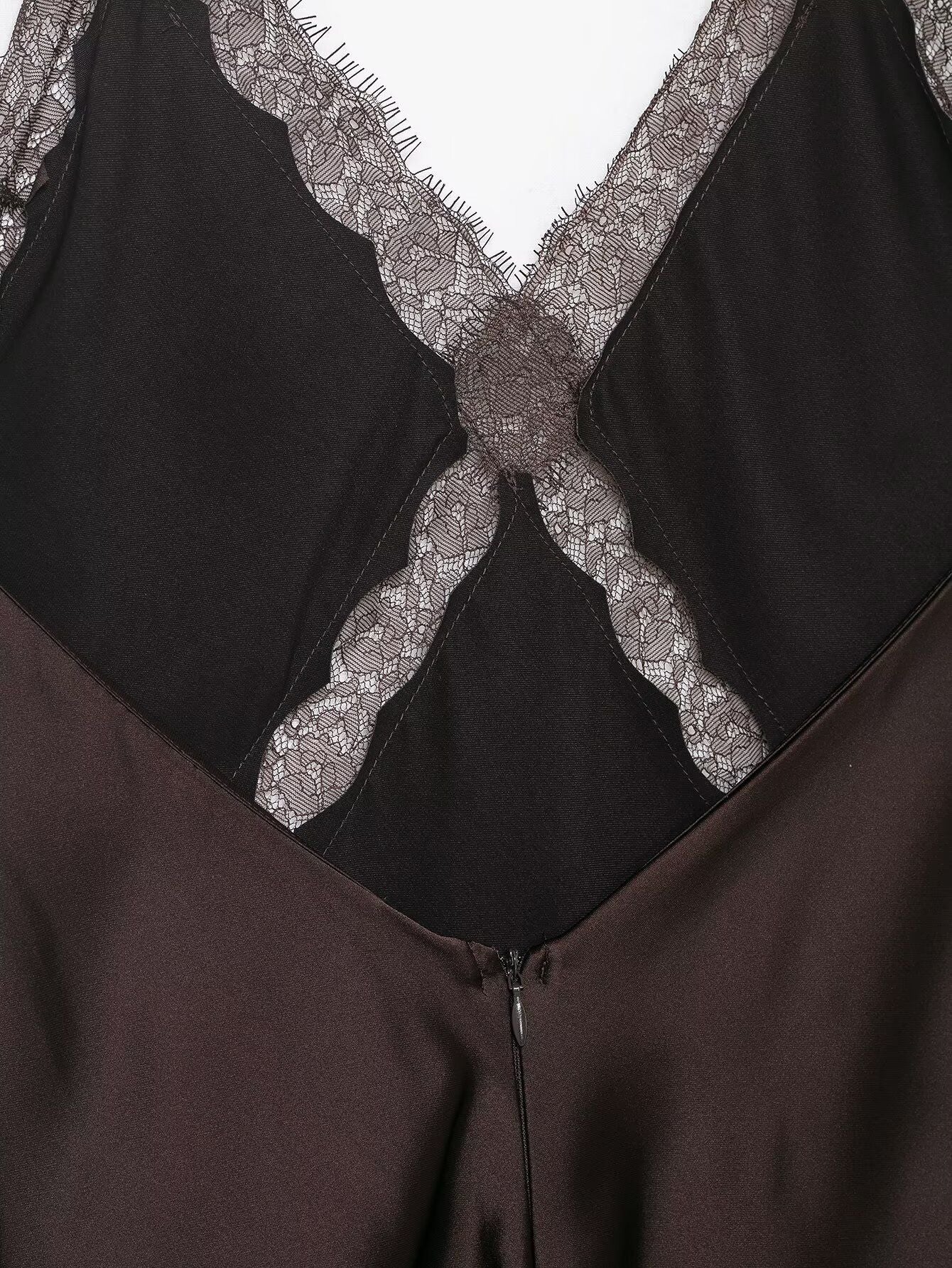 Women’s lace satin midi suspender beach dress