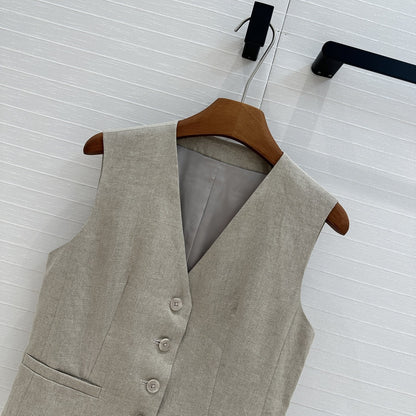 Women's Summer Casual Business Vest Cotton And Linen