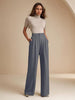Women's Straight-Leg Beige Trousers