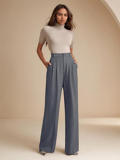 Women's Straight-Leg Beige Trousers