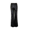 Low waist lace-up PU leather pants