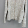 Women Mohair Cashmere Sequin Zip Cardigan Hoodie