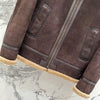 Men’s Real Shearling Fur Suede Leather Jacket