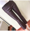 Women’s Flared Leather Pants High Waisted Cropped