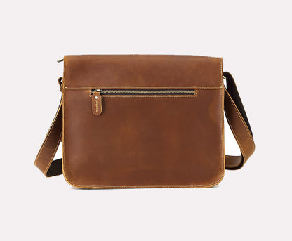 Real Leather Laptop Messenger Bag